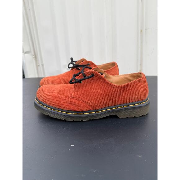 Dr. Martens 1461 Orange Corduroy Shoes Men’s Size 9